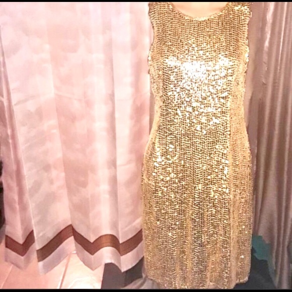 Vintage Gold Sequins dress - Picture 2 of 2